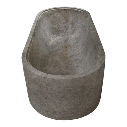 Villohome | Online Flooring Shop Bathtubs Marble / (W)29.5" (L)67" (H)19.5" / Honed/Matte Tundra Gray Marble Bathtub Hand-carved from Solid Marble Block (W)29.5" (L)67" (H)19.5" Tundra Gray Marble Bathtub Hand-carved from Solid Marble Block (W)29.5" (L)67" (H)19.5"