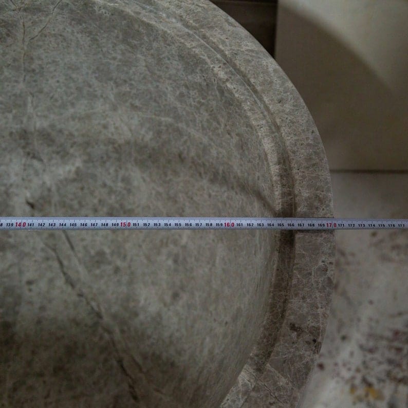 Villohome | Online Flooring Shop Bathtubs Marble / (W)29.5" (L)67" (H)19.5" / Honed/Matte Tundra Gray Marble Bathtub Hand-carved from Solid Marble Block (W)29.5" (L)67" (H)19.5" Tundra Gray Marble Bathtub Hand-carved from Solid Marble Block (W)29.5" (L)67" (H)19.5"