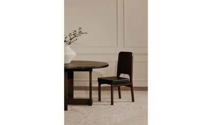 Glenn Round Dining Table Dark Brown