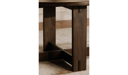 Glenn Round Dining Table Dark Brown