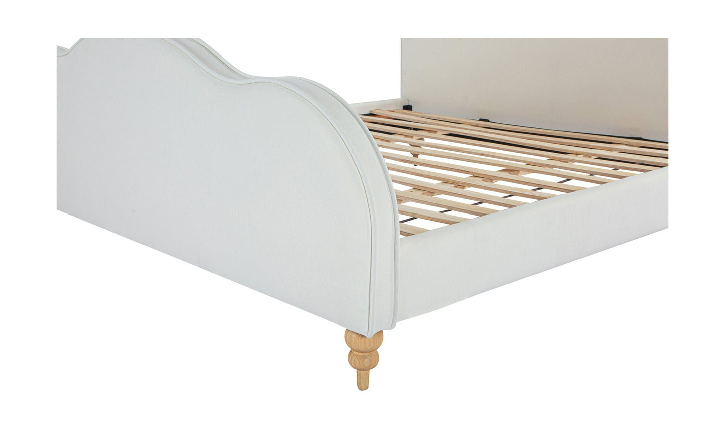 Moe's Home Collection Bed Jacqueline King Bed Cream Jacqueline King Bed Cream