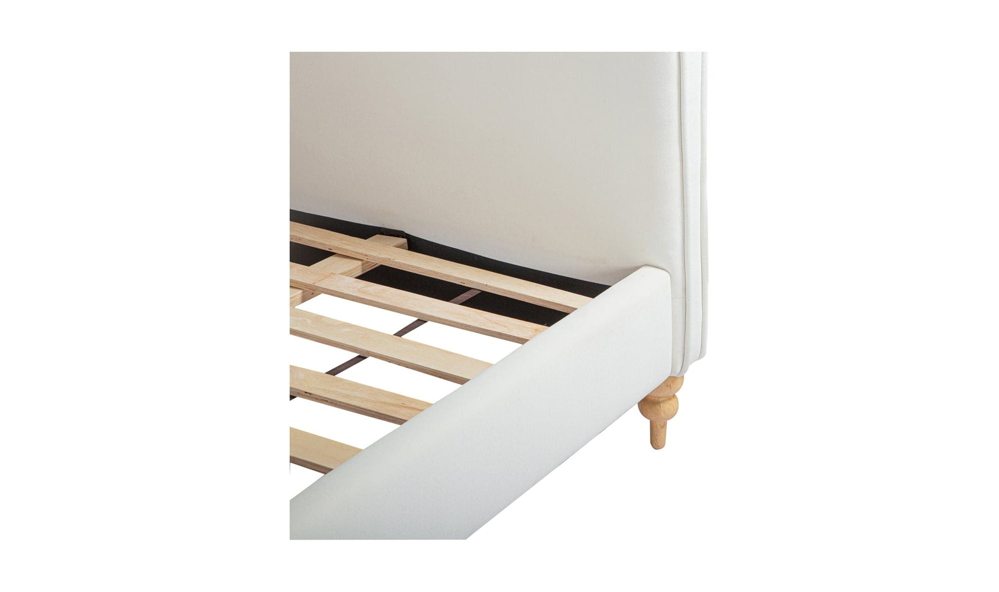 Moe's Home Collection Bed Jacqueline King Bed Cream Jacqueline King Bed Cream