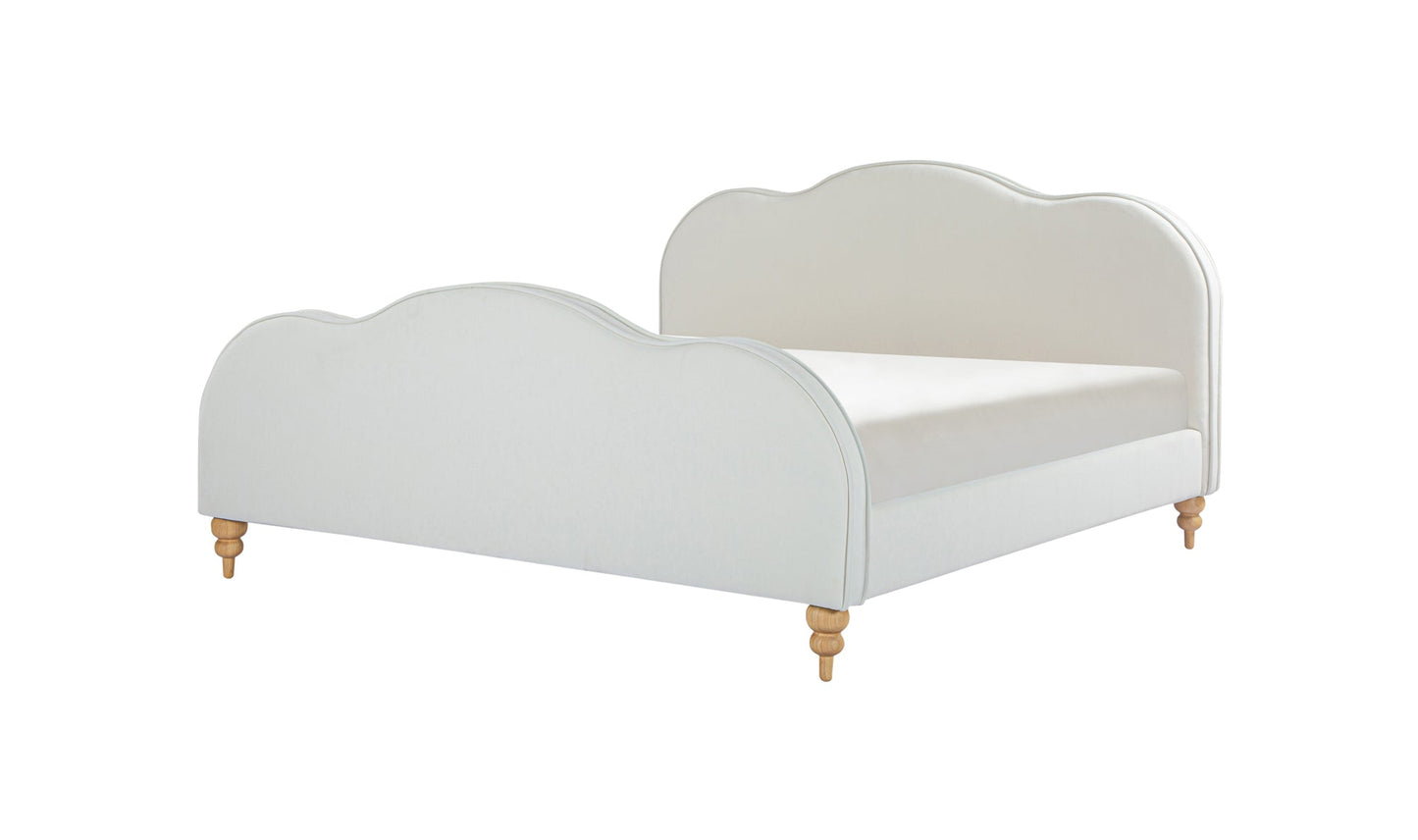 Moe's Home Collection Bed Jacqueline King Bed Cream Jacqueline King Bed Cream