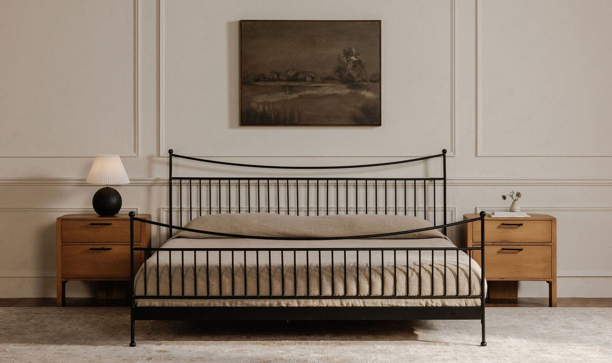 Moe's Home Collection Bed Monet Bed Black Monet Bed Black