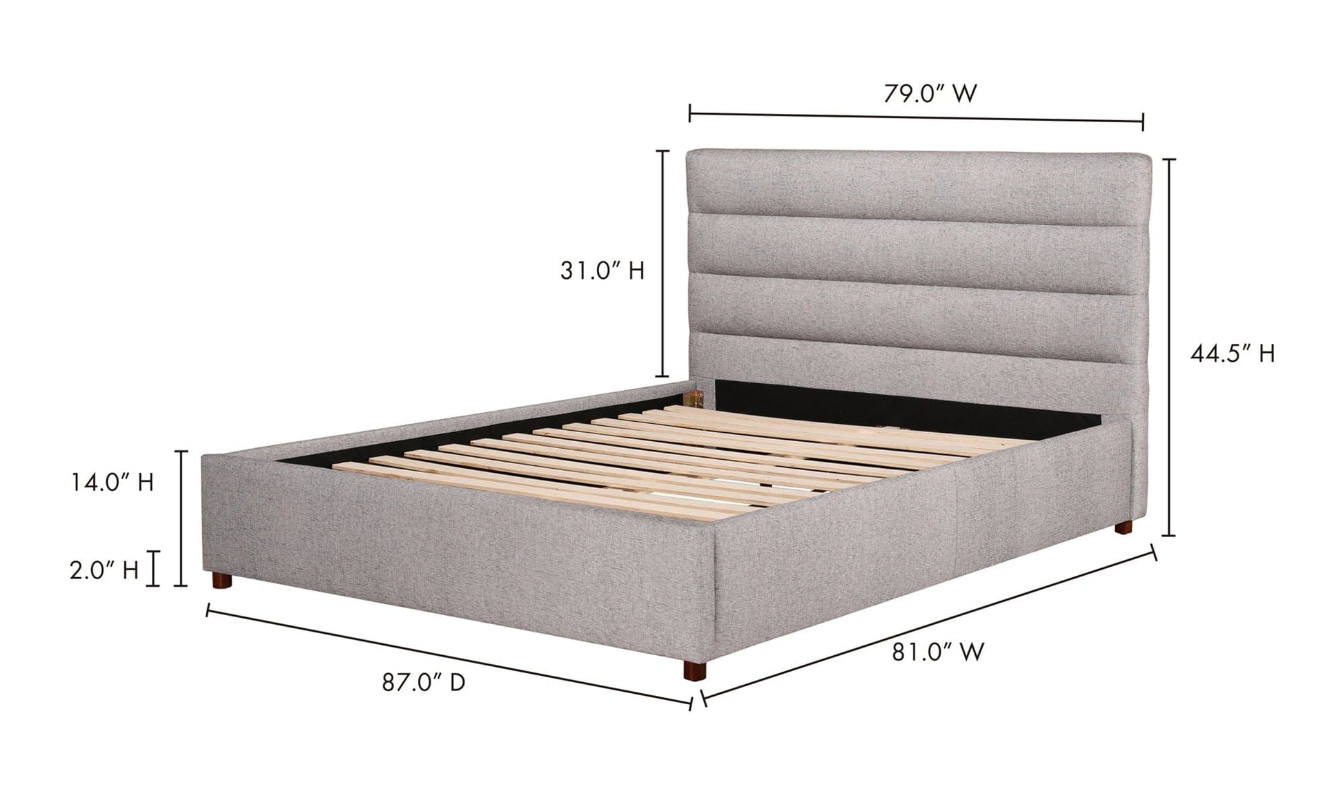 Moe's Home Collection Bed Takio King Bed Takio King Bed