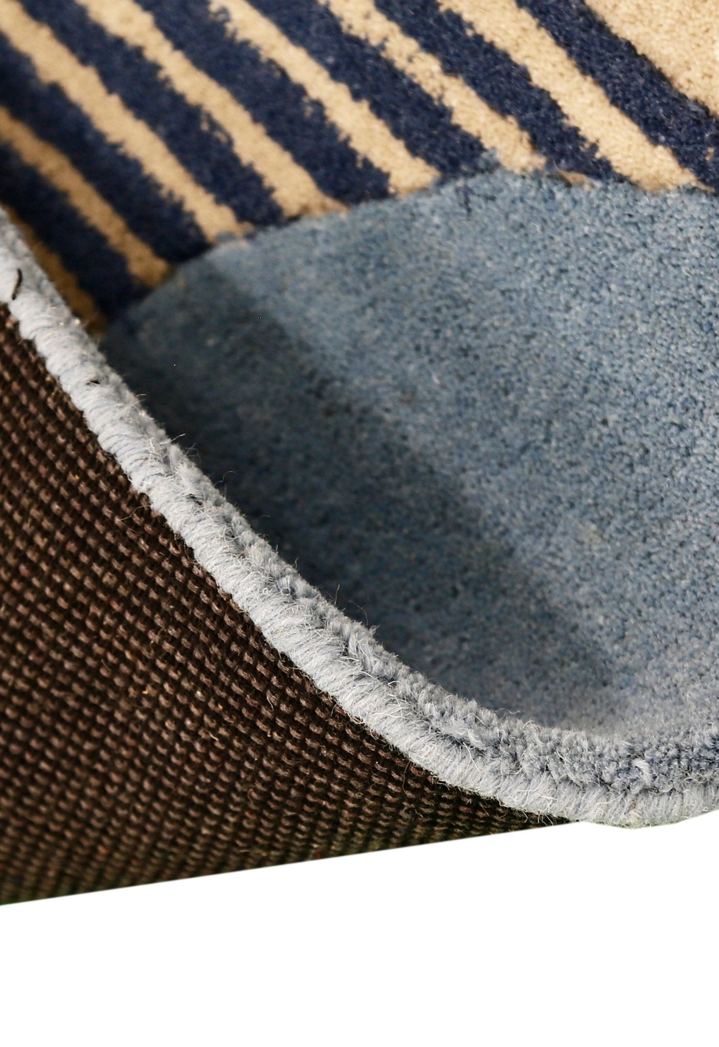 Beige And Gray Modern Stripes Hand Tufted 4x6 Wool Rug