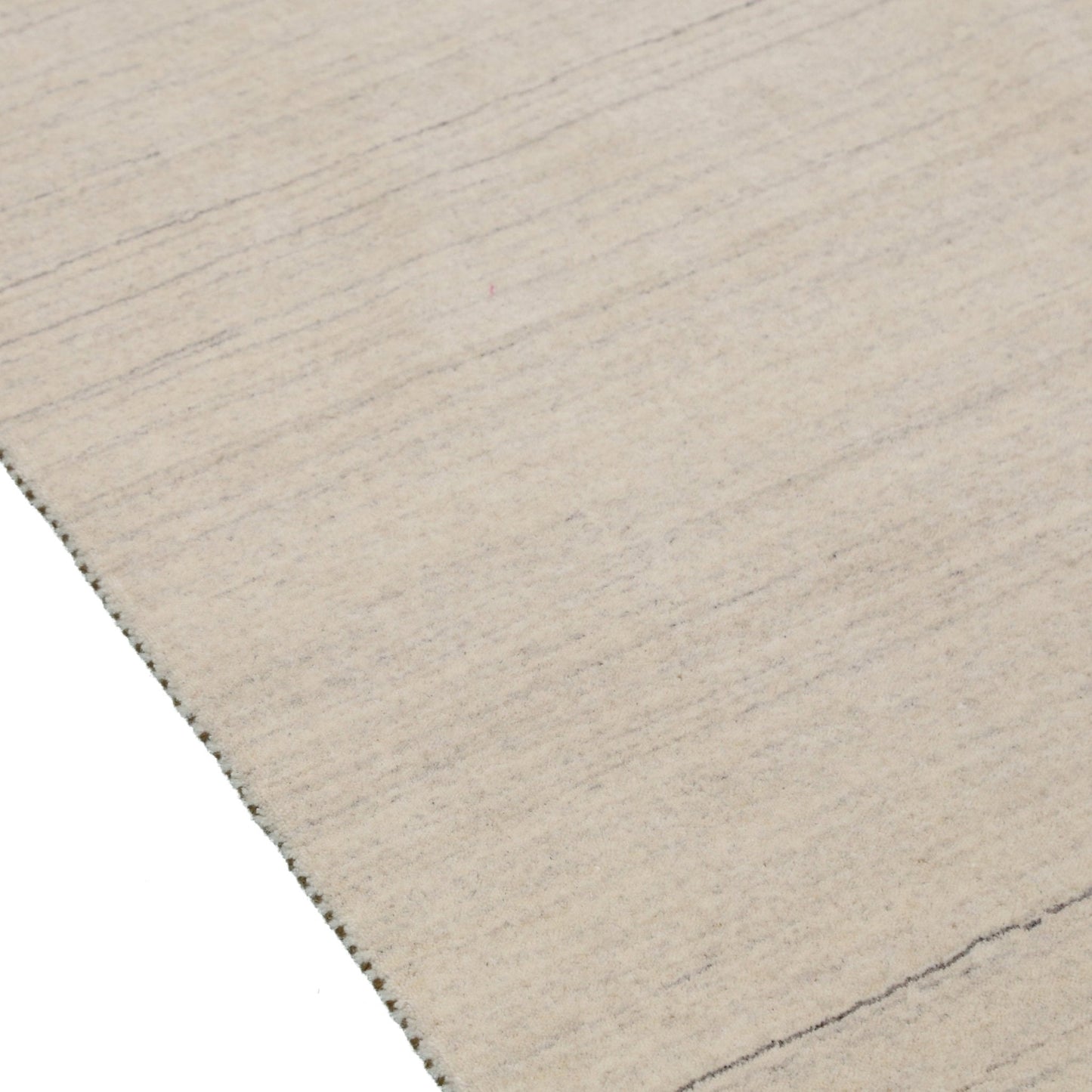 Beige Contemporary Pattern Hand Loomed Wool Area Rug.