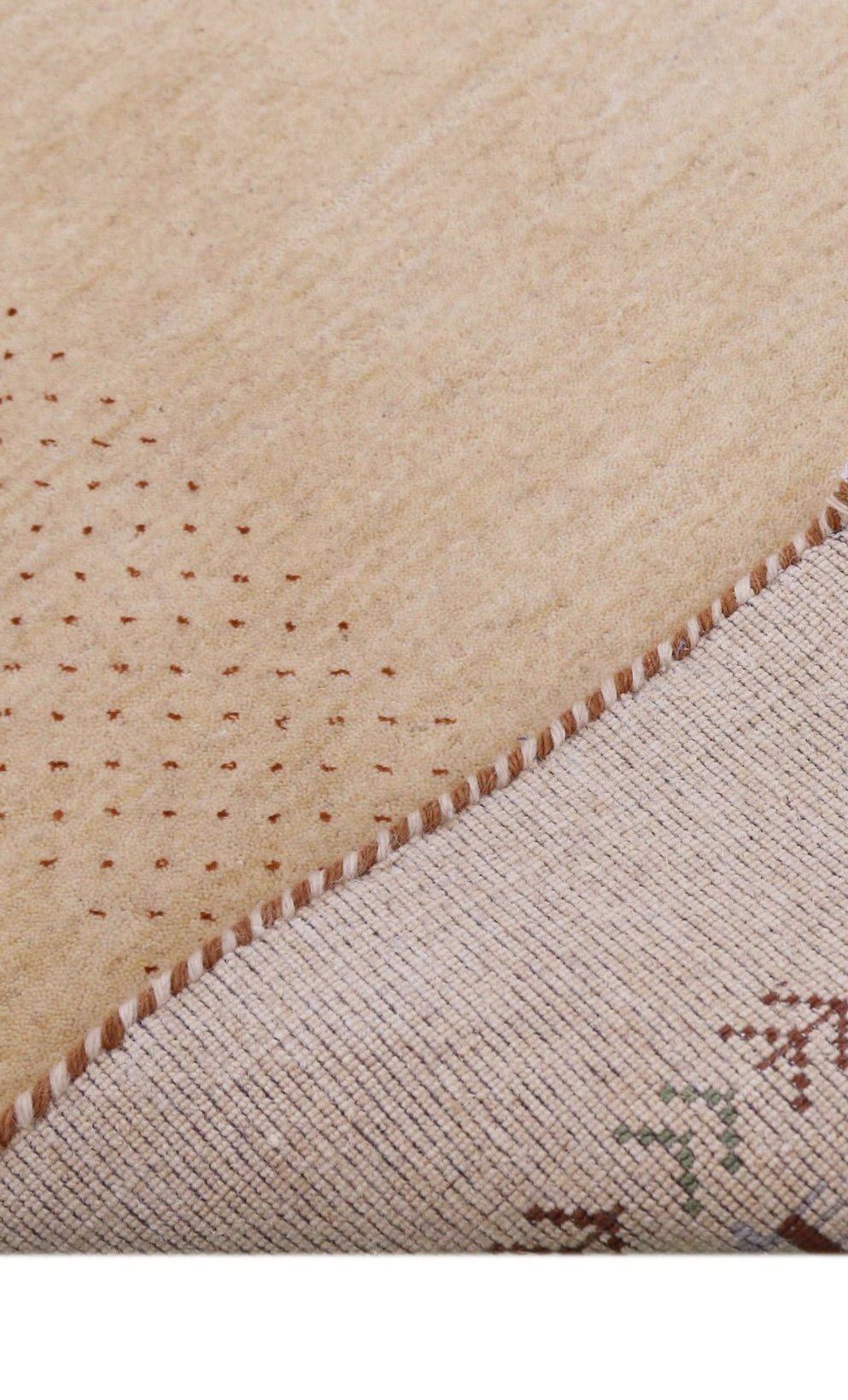 Beige Tribal Center Medallion Hand Loomed Wool Area Rug.