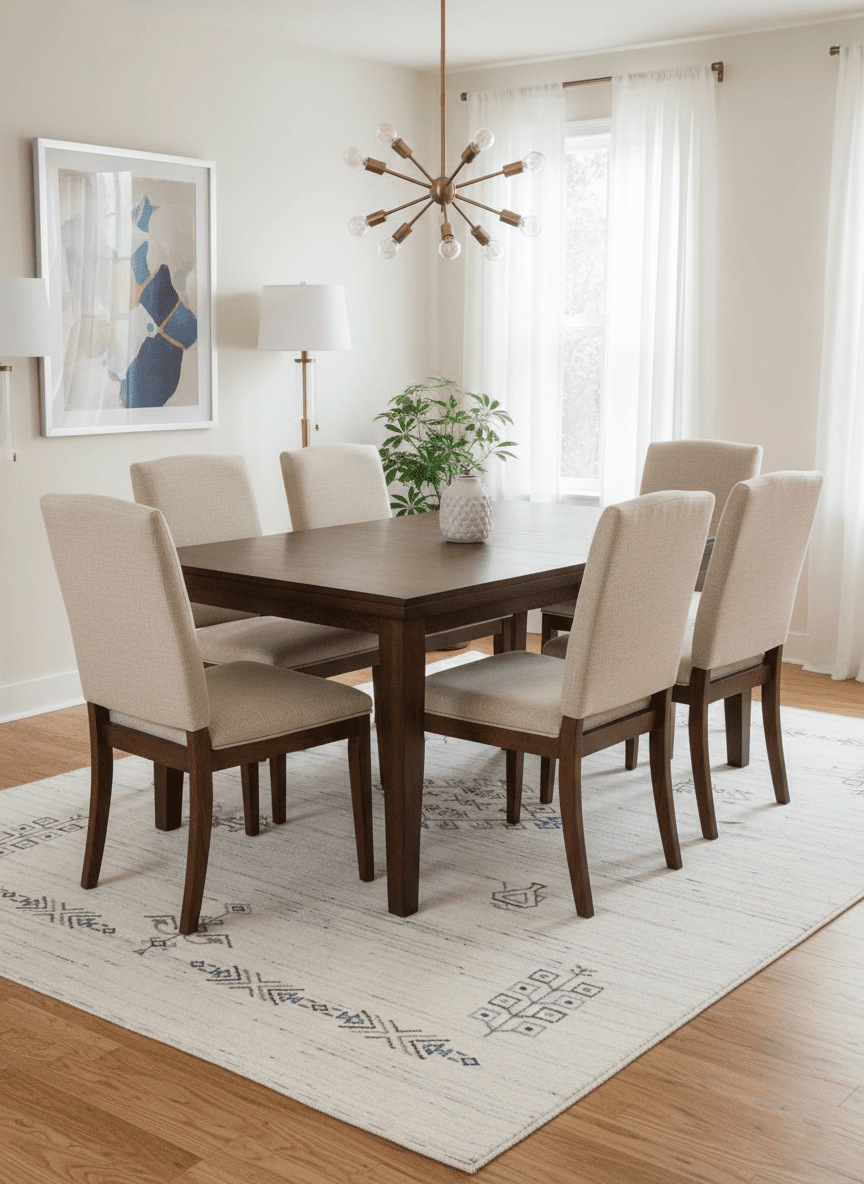 Beige Tribal Center Medallion Hand Loomed Wool Rug.