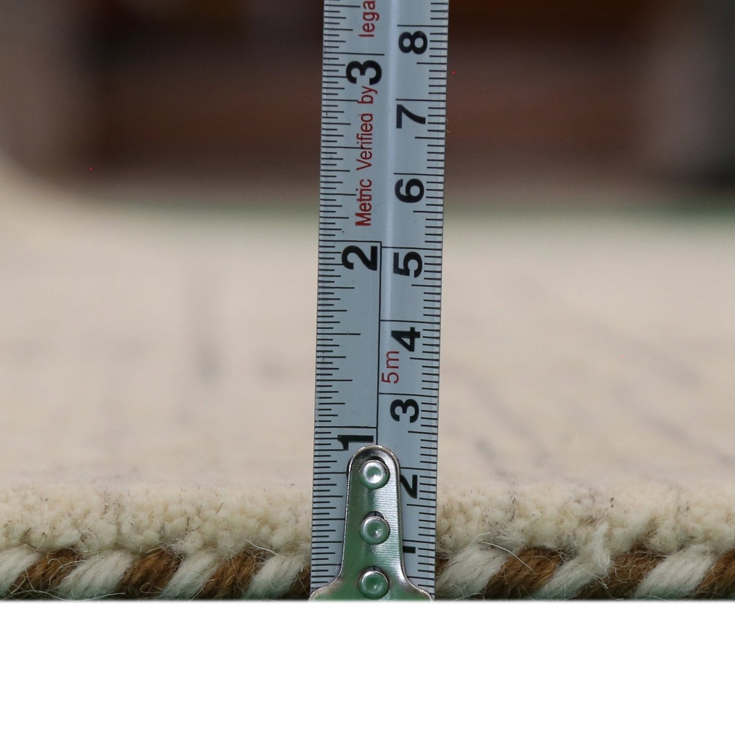 Beige Tribal Design Hand Loomed Wool Area Rug