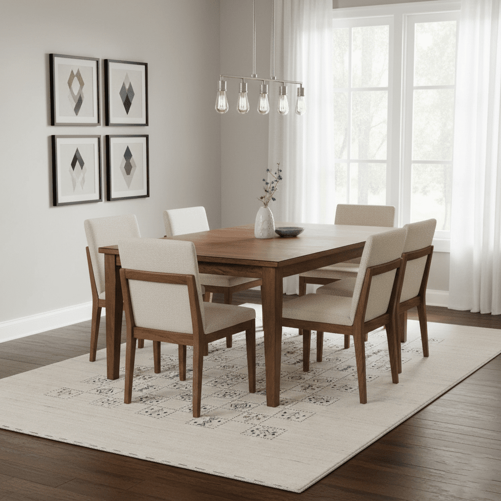 Beige Tribal Design Hand Loomed Wool Area Rug