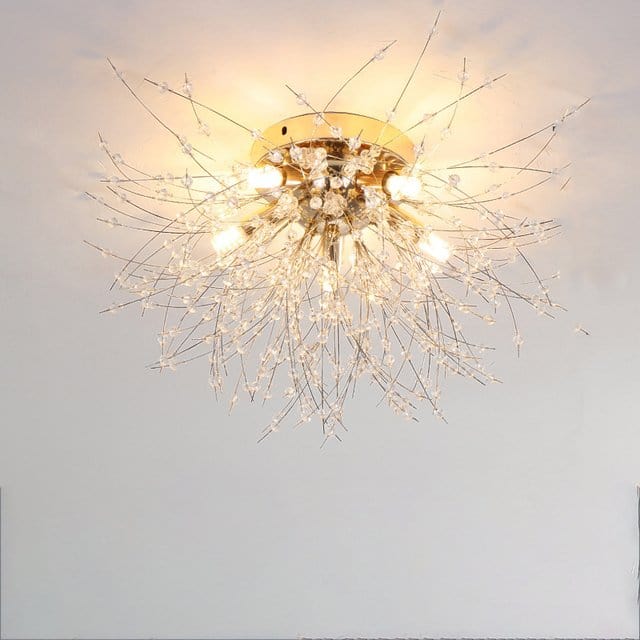 Residence Supply Gold - 5 Heads - 19.6" x 11.0" / 50cm x 28cm / Cool White - With No Remote Bellatrix Ceiling Light