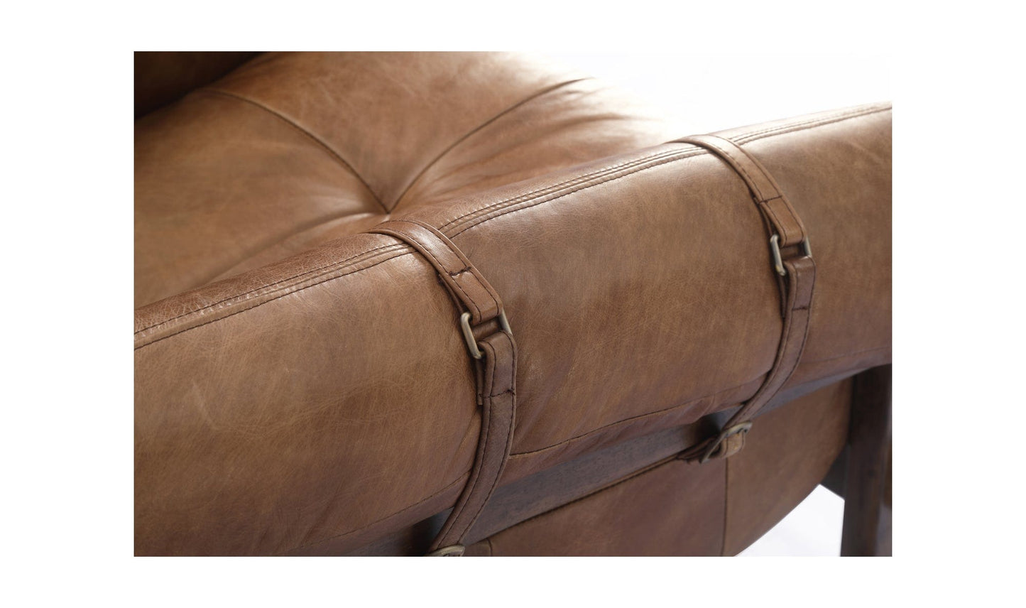 The Carpentry Shop Co. BELLOS ACCENT CHAIR OPEN ROAD BROWN LEATHER BELLOS ACCENT CHAIR OPEN ROAD BROWN LEATHER