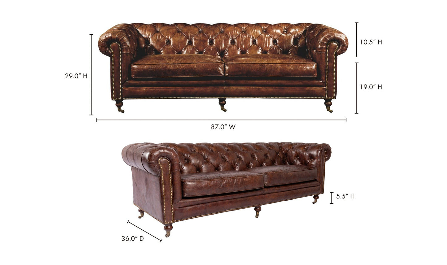 The Carpentry Shop Co. Birmingham Sofa Dark Brown Leather Birmingham Sofa Dark Brown Leather