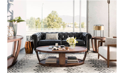 The Carpentry Shop Co. Birmingham Sofa Onyx Black Leather Birmingham Sofa Onyx Black Leather