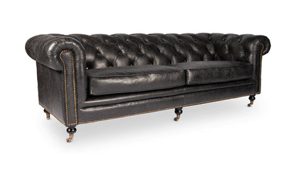 The Carpentry Shop Co. Birmingham Sofa Onyx Black Leather Birmingham Sofa Onyx Black Leather