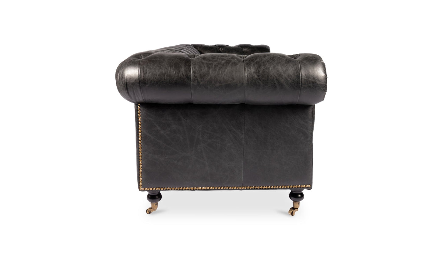 The Carpentry Shop Co. Birmingham Sofa Onyx Black Leather Birmingham Sofa Onyx Black Leather