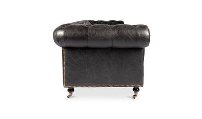 The Carpentry Shop Co. Birmingham Sofa Onyx Black Leather Birmingham Sofa Onyx Black Leather