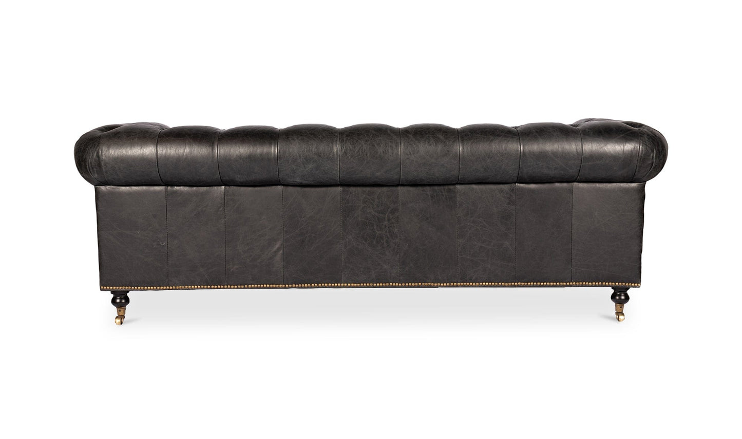 The Carpentry Shop Co. Birmingham Sofa Onyx Black Leather Birmingham Sofa Onyx Black Leather