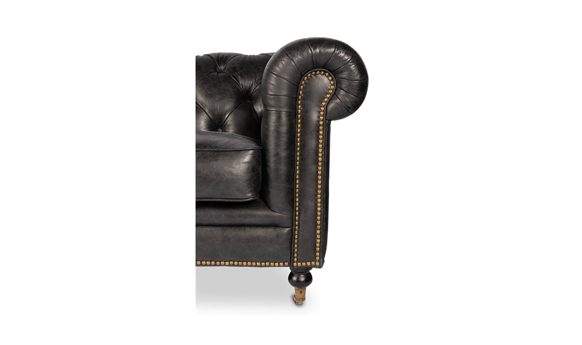 The Carpentry Shop Co. Birmingham Sofa Onyx Black Leather Birmingham Sofa Onyx Black Leather