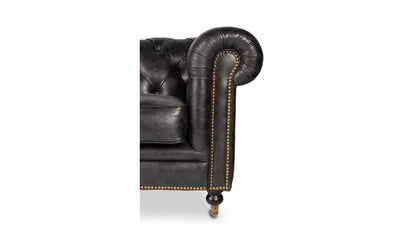 The Carpentry Shop Co. Birmingham Sofa Onyx Black Leather Birmingham Sofa Onyx Black Leather