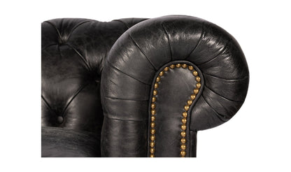 The Carpentry Shop Co. Birmingham Sofa Onyx Black Leather Birmingham Sofa Onyx Black Leather