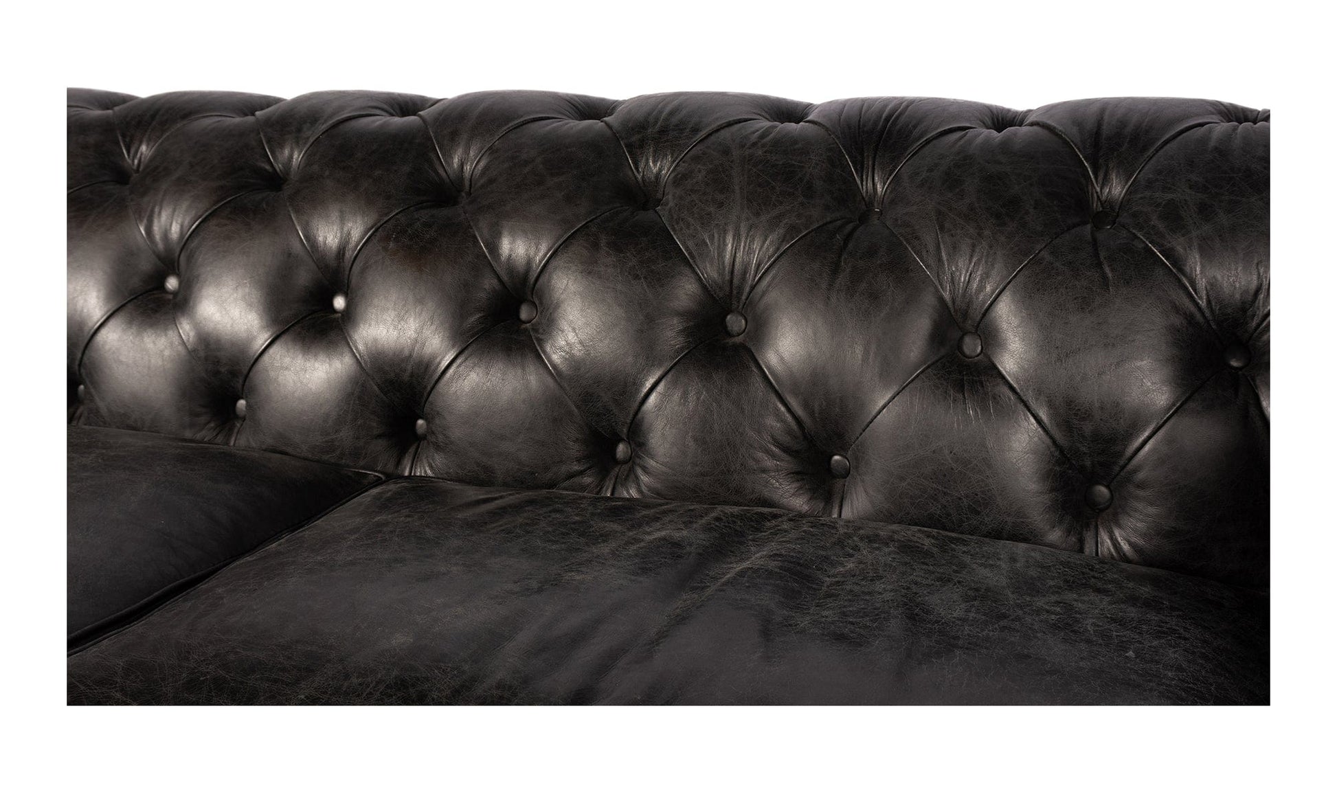 The Carpentry Shop Co. Birmingham Sofa Onyx Black Leather Birmingham Sofa Onyx Black Leather