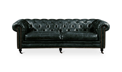 The Carpentry Shop Co. Birmingham Sofa Onyx Black Leather Birmingham Sofa Onyx Black Leather