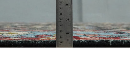 Black and Blue Hand Knotted Traditional Oushak Custom Made Wool Rug.