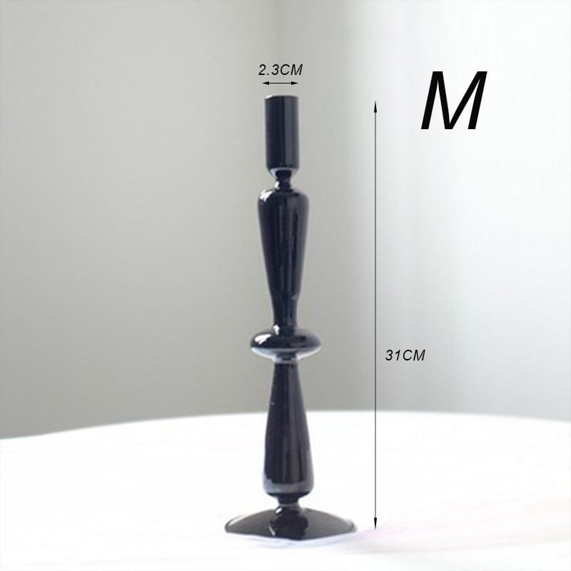 Kanyon Shop M Black Sculptural Glass Vase