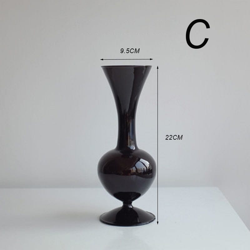 Kanyon Shop C Black Sculptural Glass Vase