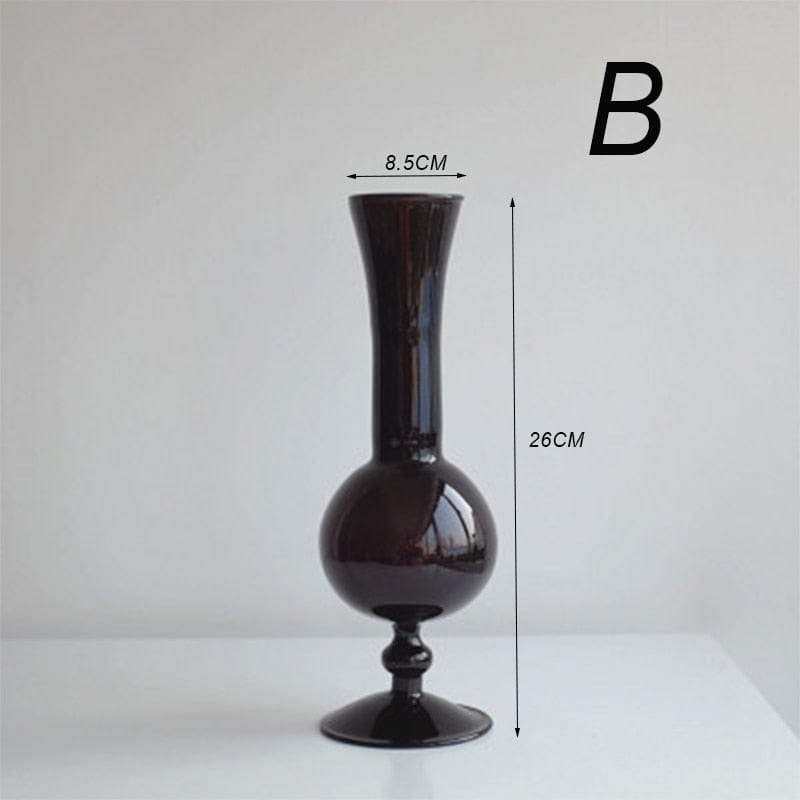 Kanyon Shop B Black Sculptural Glass Vase