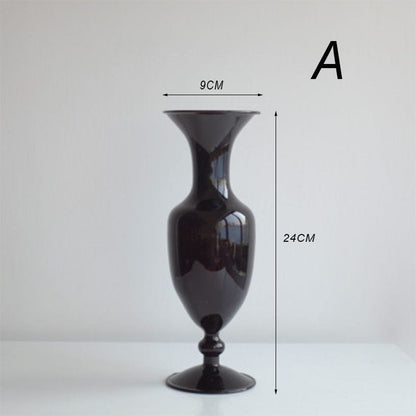 Kanyon Shop A Black Sculptural Glass Vase