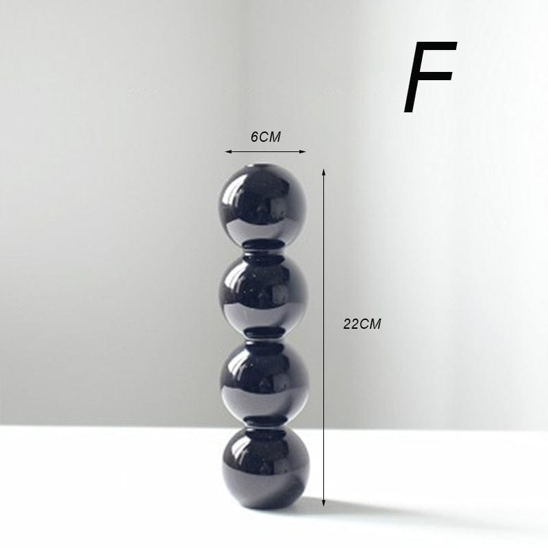Kanyon Shop F Black Sculptural Glass Vase