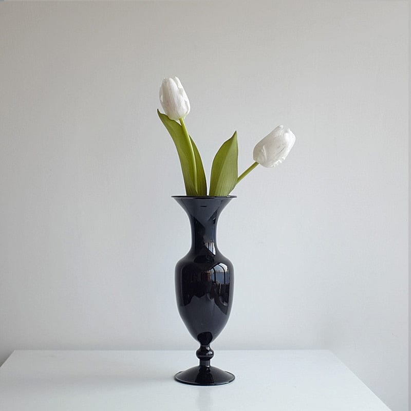 Kanyon Shop Black Sculptural Glass Vase