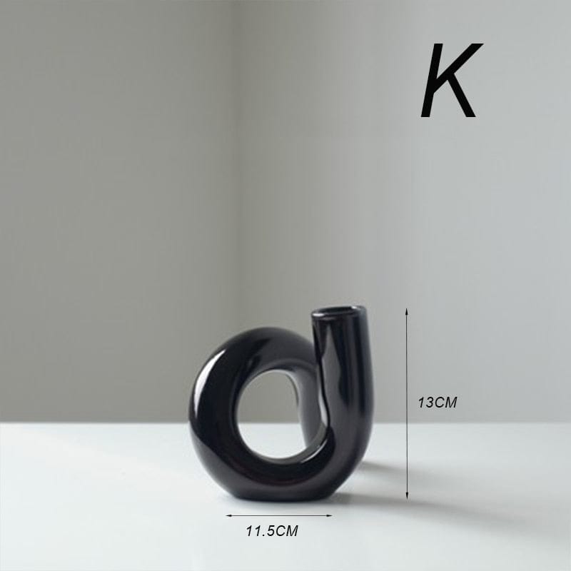 Kanyon Shop K Black Sculptural Glass Vase