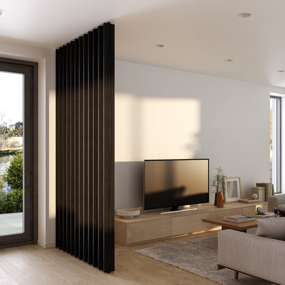 Wood Slat Room Divider.