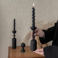 Kanyon Shop Black Wooden Candlestick Holder