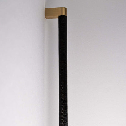 Bold, Black & Gold Knurled Solid Brass Appliance Pulls.