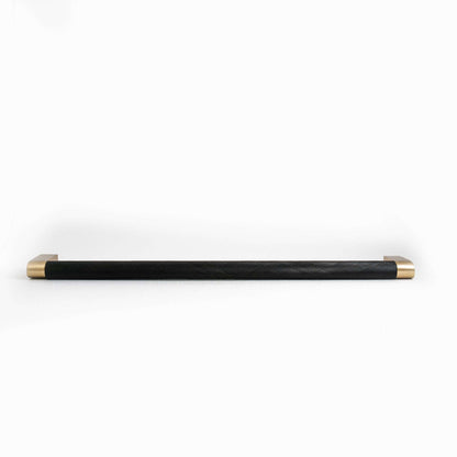 Bold, Black & Gold Knurled Solid Brass Appliance Pulls.