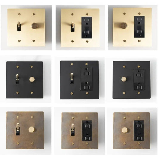 Residence Supply Brass Mixed Dimmer Switch (2-Gang)