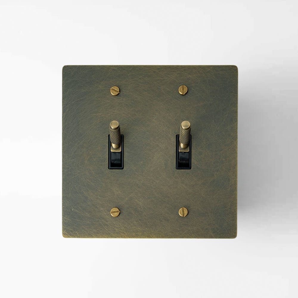Residence Supply Bronze with Patina Brass Toggle Switch (2-Gang)