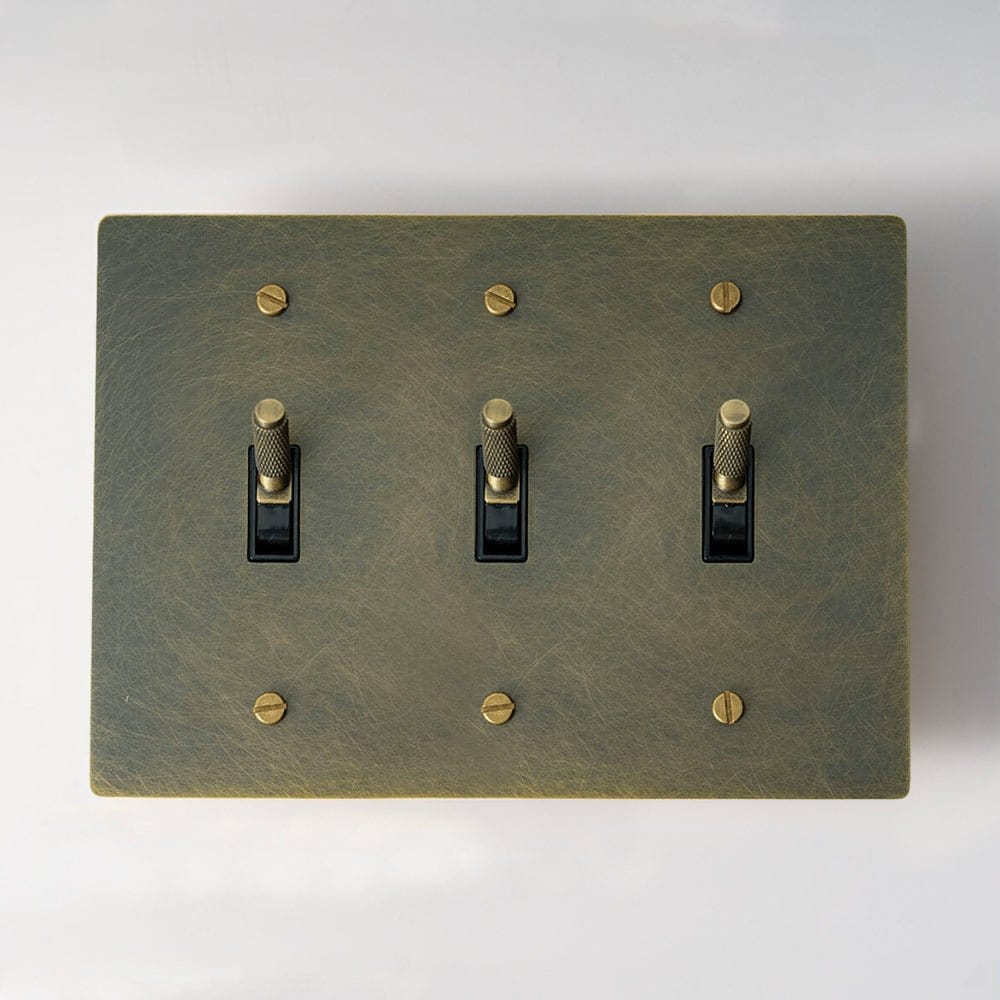 Residence Supply Bronze with Patina Brass Toggle Switch (3-Gang)