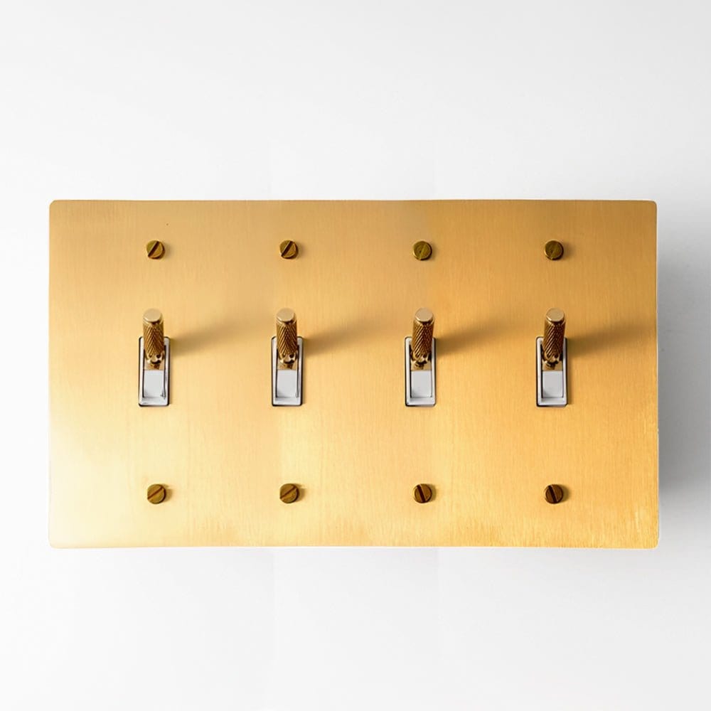 Residence Supply Brass Brass Toggle Switch (4-Gang)