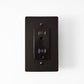 Residence Supply Night Black / 15A Socket Brass US Outlet (1-Gang)