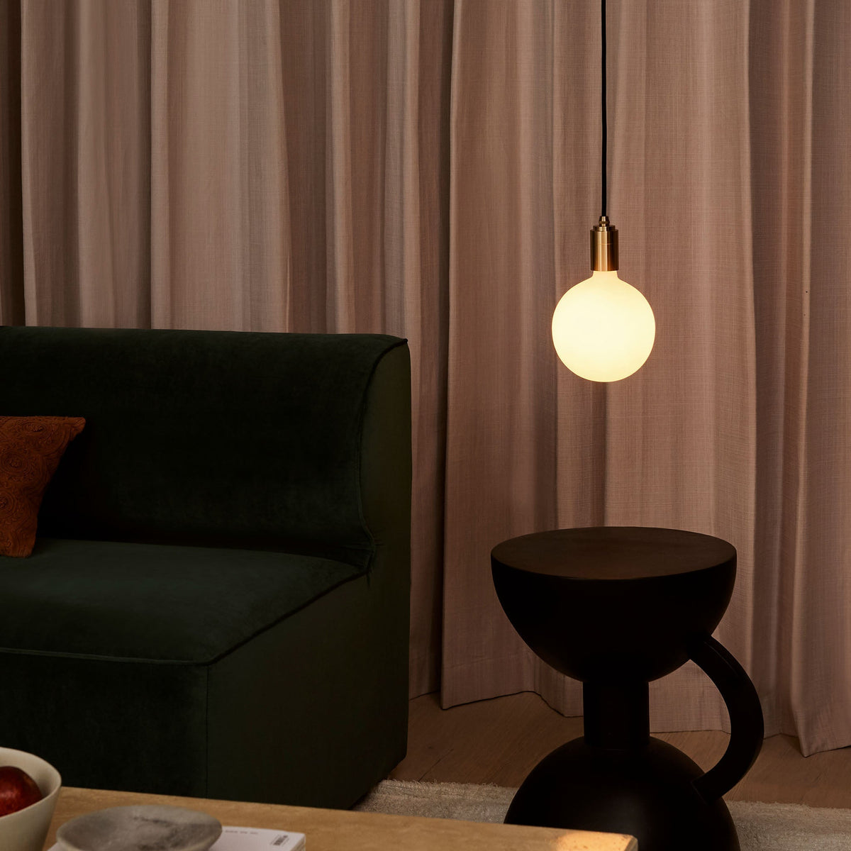Sphere IV Pendant Light in Oak.