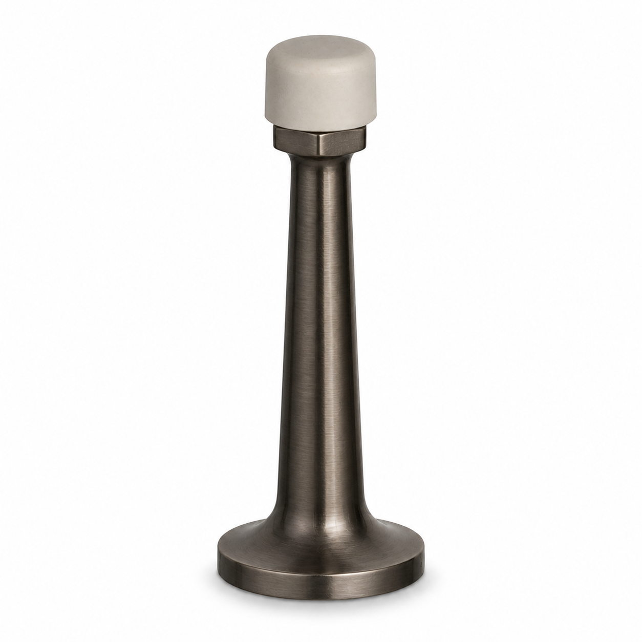3″ Wall-Mount Door Stop – Solid Brass, Residential Grade, Pewter (US17A).