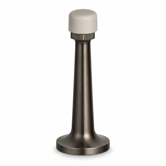 3″ Wall-Mount Door Stop – Solid Brass, Residential Grade, Pewter (US17A).