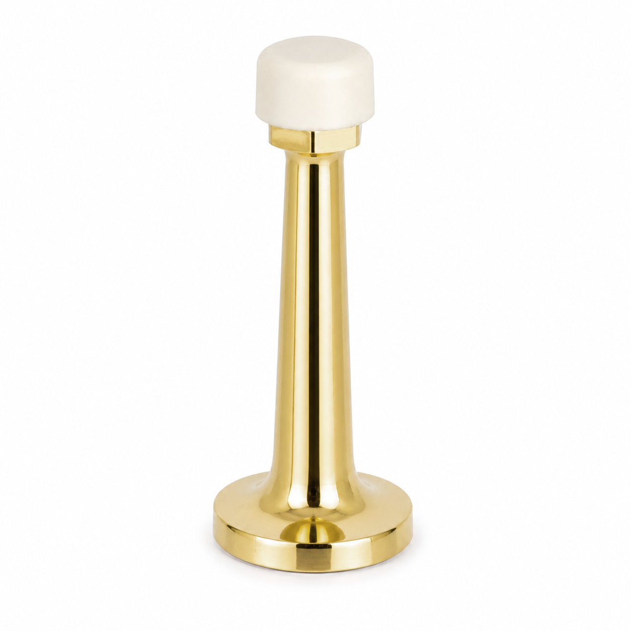 3″ Wall-Mount Door Stop – Solid Brass, Residential Grade, Polished Brass (US3).