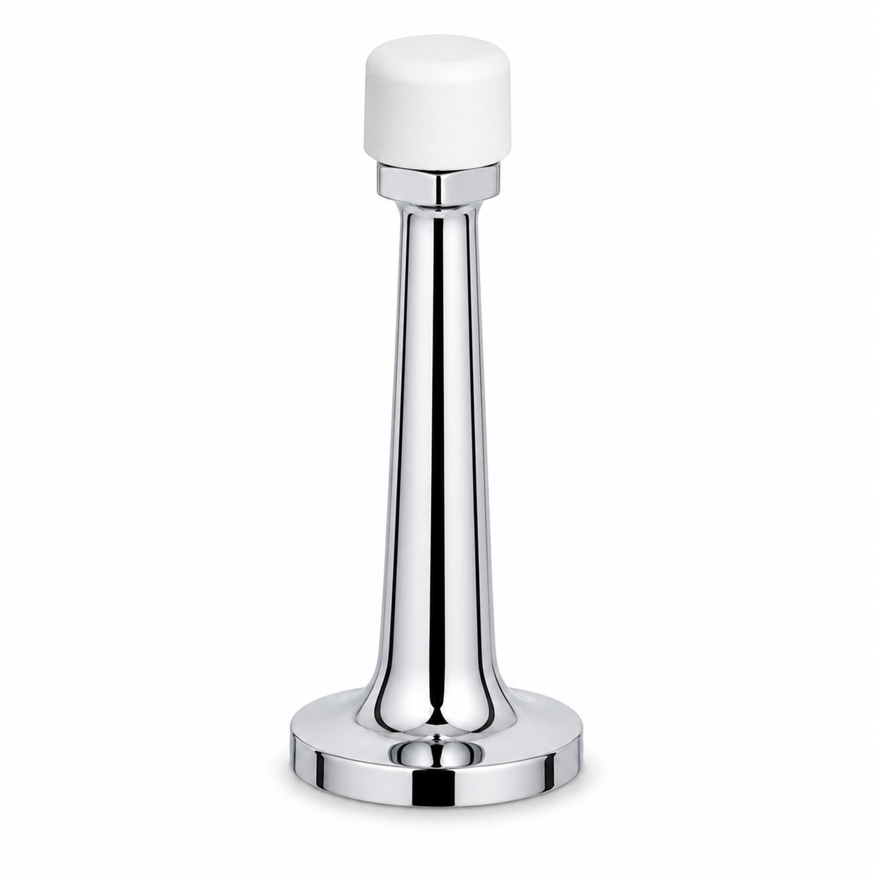 3″ Wall-Mount Door Stop – Solid Brass, Residential Grade, Polished Chrome (US26).